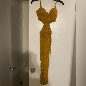 Mustard yellow dress